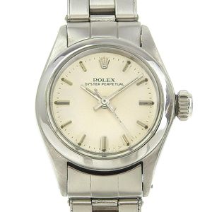 二手ROLEXLady Date 手表，编号 7，6517，不锈钢，自动，银色表盘，女士款。