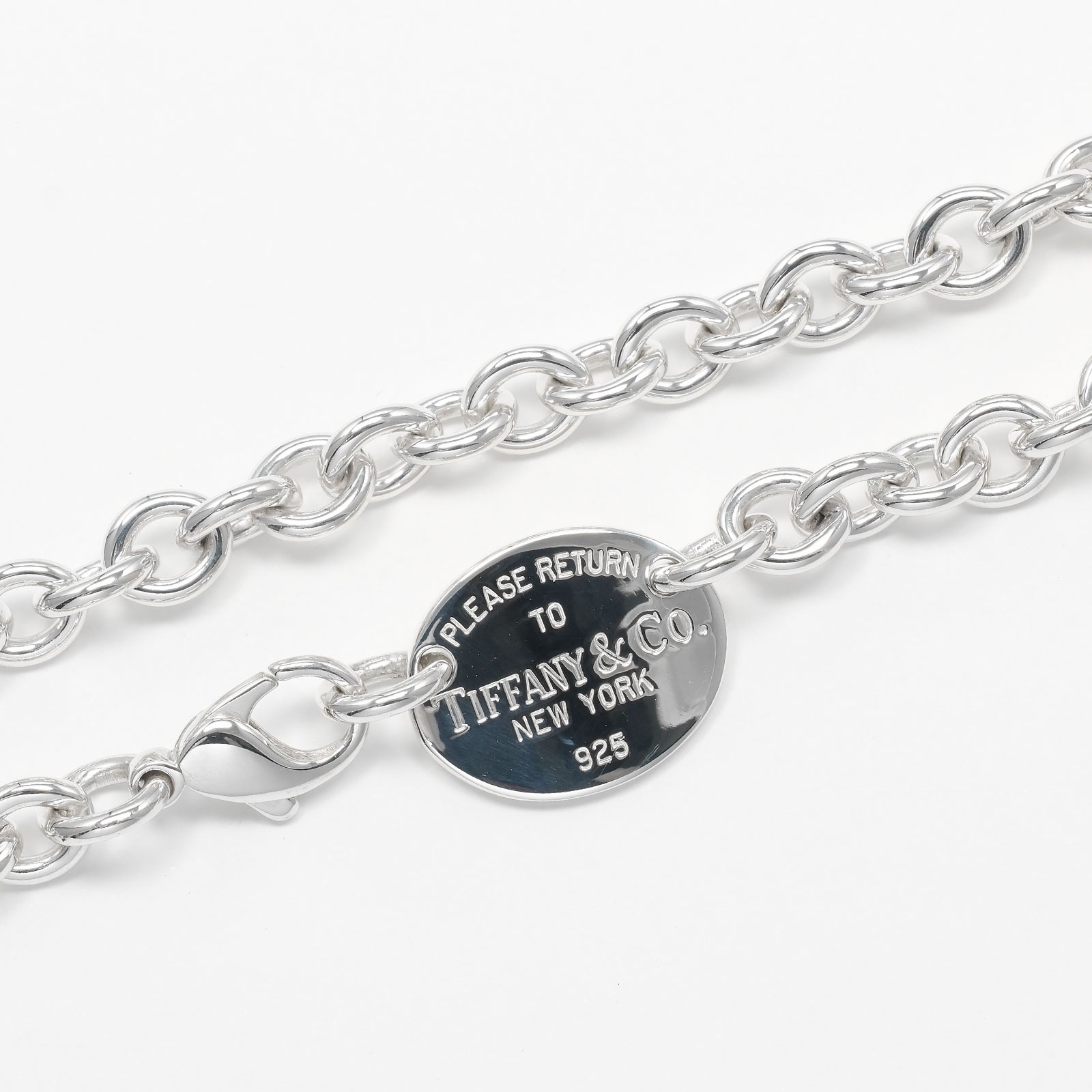 TIFFANY ティファニー リターントウ オーバルタグ ネックレス シルバー 