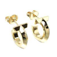 Pre-owned Tiffany & Co T-one Hoop Earrings, 18k Yellow Gold, approximately 8.1 grams, Women's.