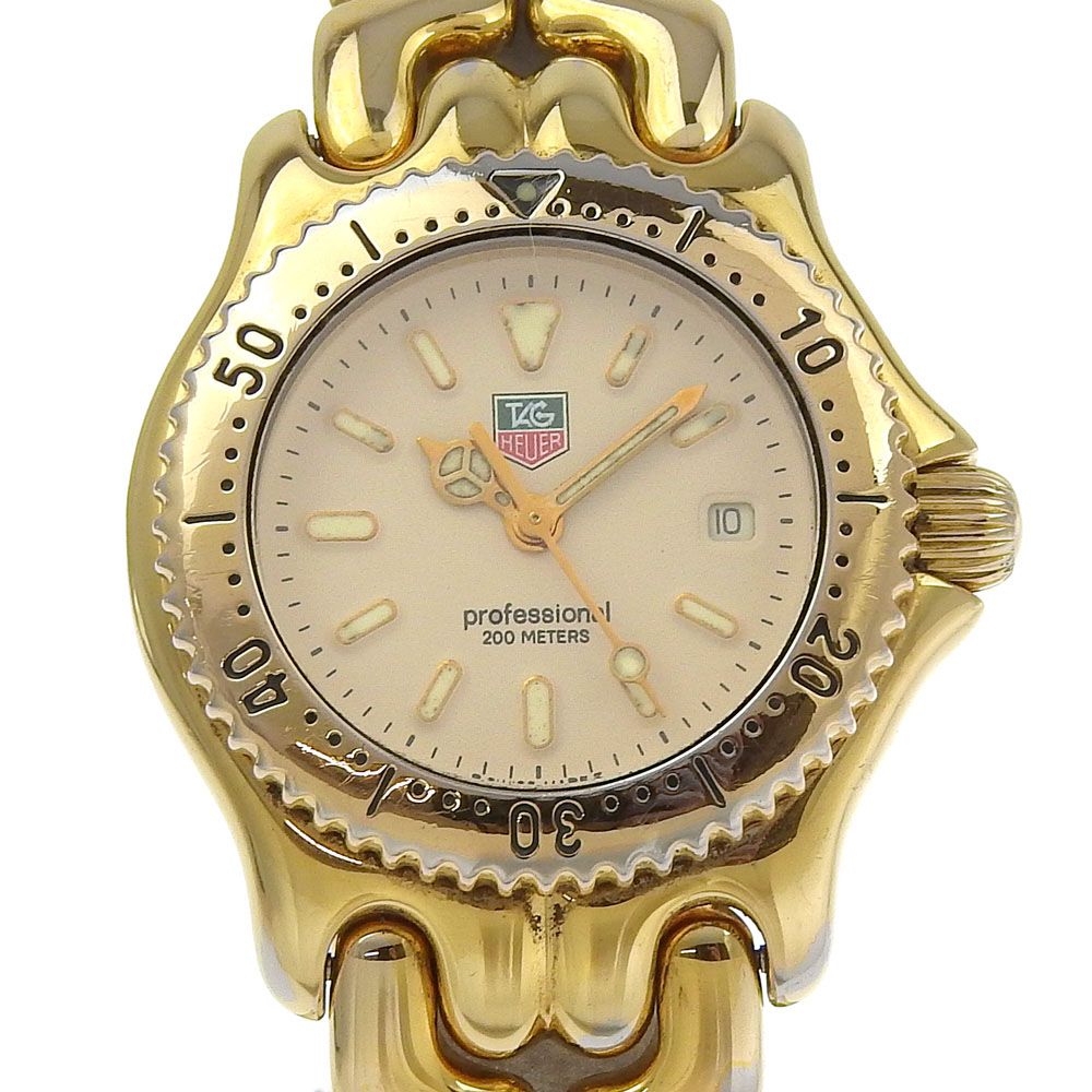 Pre-owned TAG HEUER Celdate Women's Watch S94.015, Gold-Plated ...