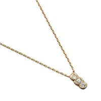 Pre-owned Christian Dior 3-Piece Necklace, Vintage Gold-Plated with Rhinestones, Made in Germany, Approx. 4.5g, 3-Piece, Women's