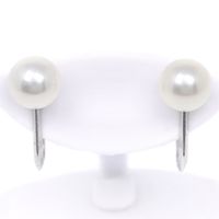 Secondhand MIKIMOTO Pearl Earrings, 6.6 mm, Made in Japan, 925 Silver, Approx. 2.3g
