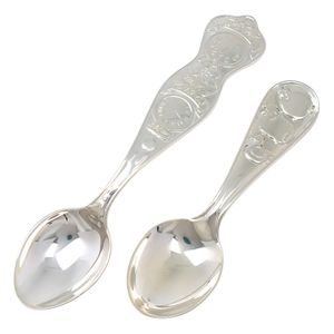 ティファニー TIFFANY&Co. ベビースプーン 食器 2本セット ベア＆羊 シルバー925 Baby spoon _【中古】