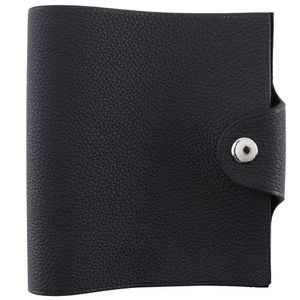 二手爱马仕 Ulysse Mini 笔记本封面，Togo 皮革，法国制造，2023，黑色，B 按扣，男女通用。