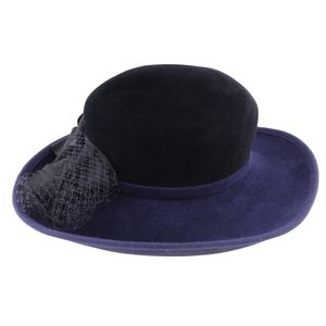 Maxine Women's Wool and Rayon Hat, Navy, Made in Japan [Pre-owned]