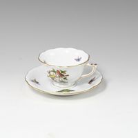 Herend 羅斯柴爾德鳥形杯碟 735/RO 瓷器，匈牙利製造，羅斯柴爾德鳥形 [二手]