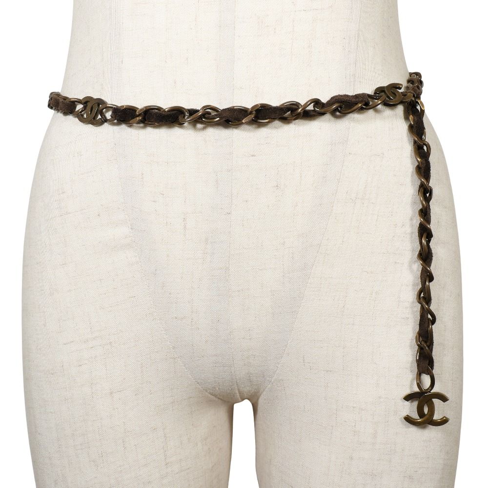 Pre-owned Chanel Chain Belt, Vintage Coco Mark, Gold-Plated  display picture 2