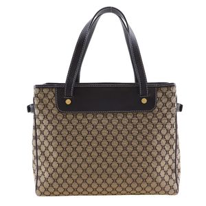 CELINE Macadam 手提包，帆布和小牛皮材質，意大利製造，棕色，A5 尺寸，敞口款式，女士款 [二手]