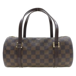 Pre-owned LOUIS VUITTON Papillon PM handbag N51304, Damier canvas, made in France, zippered, women's.