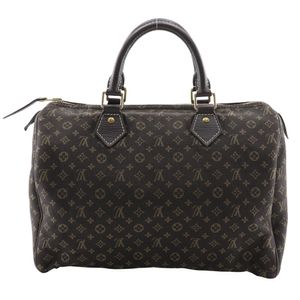 Pre-owned LOUIS VUITTON Speedy 30 Mini Boston Bag, M95224, Monogram Mini Lin Ebene, Made in France, 2007, Brown, SP0037, A5 Size, Zipper, Women's.