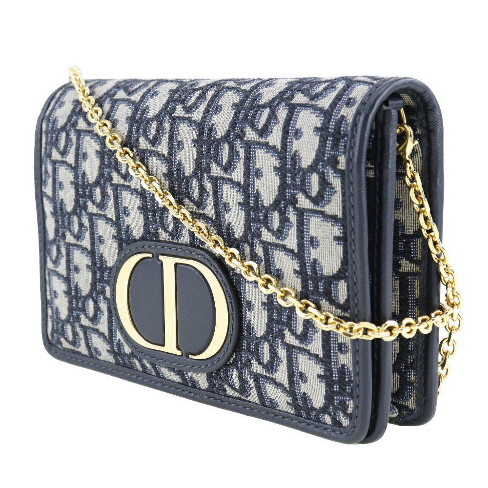 二手Christian Dior Trotter Oblique 帆布和皮革雙向腰包單肩包，義大