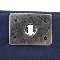 二手 CHANEL Boy Chanel 單肩包，鏈條單肩包，Matelasse 小羊皮，意大利製造，海軍藍，斜挎包，翻蓋單肩包，女款