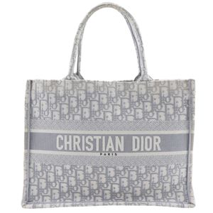 크리스챤 디올 Dior 북 토트 미디엄 토트 백 오브리크 엠브로이더리 코튼 이탈리아제 라이트 그레이 어깨걸이, 핸드메이드, A4 오픈 Book Tote Medium 레이디스