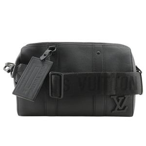 Pre-owned LOUIS VUITTON City Keepall shoulder bag, LV Aerogramme Mini Boston bag, M59255, calfskin noir, made in France, black, double zipper, crossbody, shoulder bag, men's.
