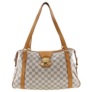 Pre-owned LOUIS VUITTON Stresa PM Shoulder Bag N42220, Damier Azur Canvas, Made in France, 2009, FL4019, Shoulder Bag, A4 Size, Zippered, Women's.
