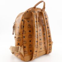 MCM Logogram Small Studded Backpack/Daypack MMK2AVE20, Brown  display picture 1