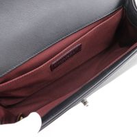 二手 CHANEL Boy 日本 Chanel 香奈兒 25 單肩包，鏈條單肩包，Matelassé 針法，絲絨和皮革，意大利製造，2014 年，黑色，斜挎包，單肩包，翻蓋，女式。