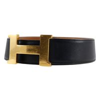Used Hermès H-shaped Cowhide Belt. B Code. Unisex.
