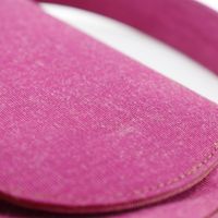 二手 Chanel Mini Coco Handle 手提包，派對包，棉質，義大利製造，粉紅色，旋鎖，女士款。