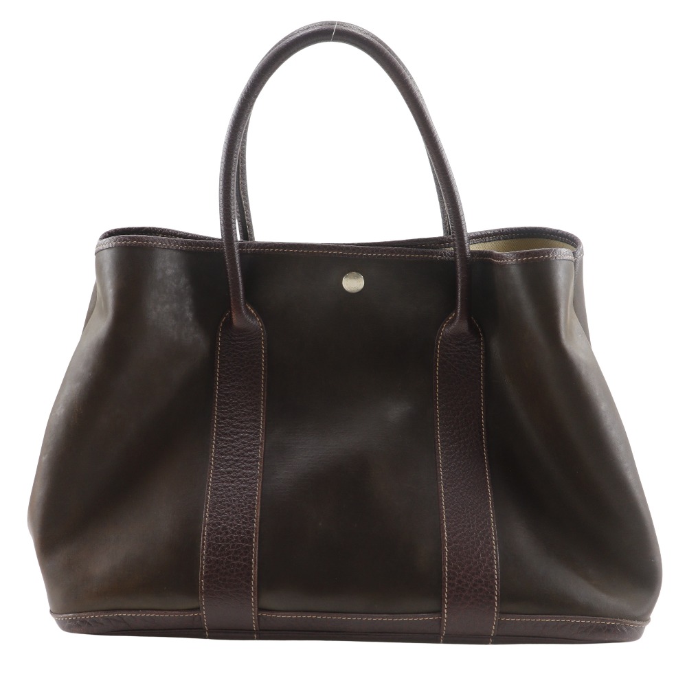 エルメス HERMES Amazonia シェルパ AUTH HERMES Garden party PM Bag Shoulder Bag Tote Bag Dark