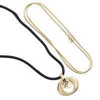 Pre-owned Christian Dior Dior logo necklace, gold-plated, approximately 10.3g, for women.