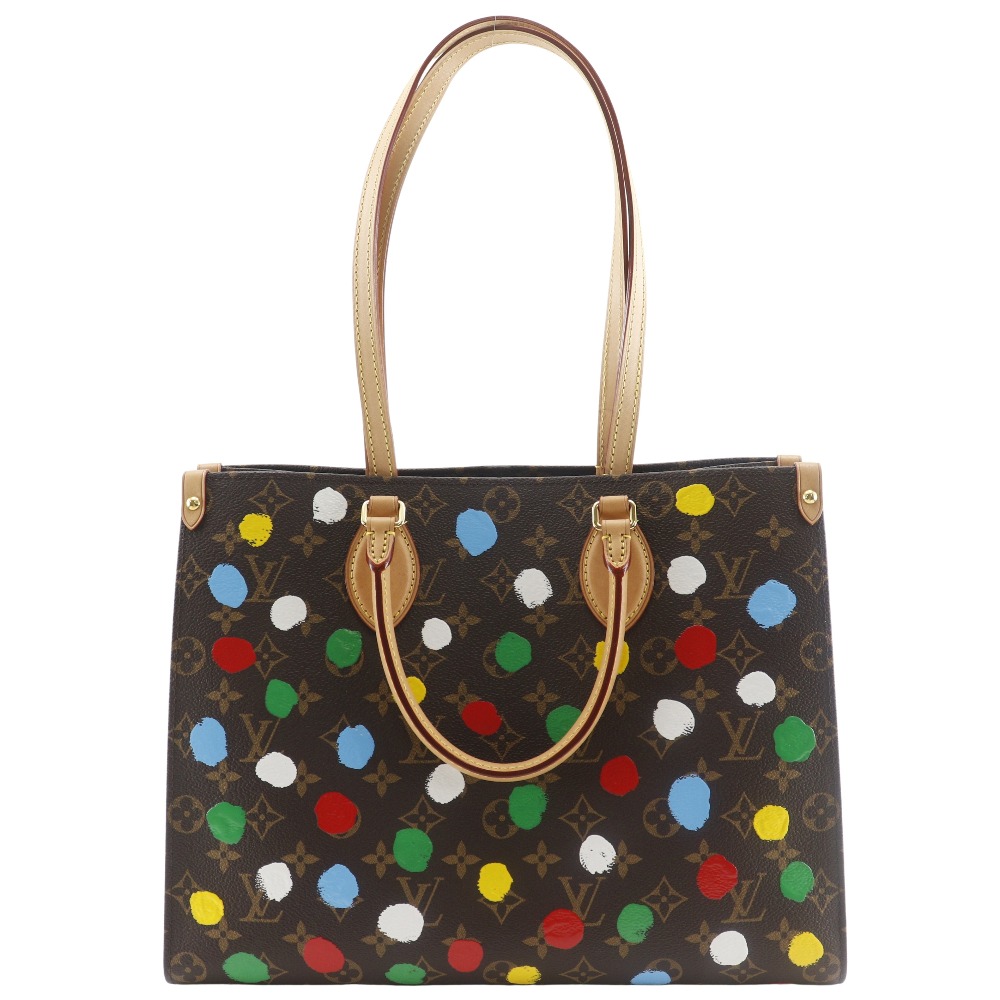 Pre-owned LOUIS VUITTON LV x YK On-the-Go MM Tote Bag, Yayoi