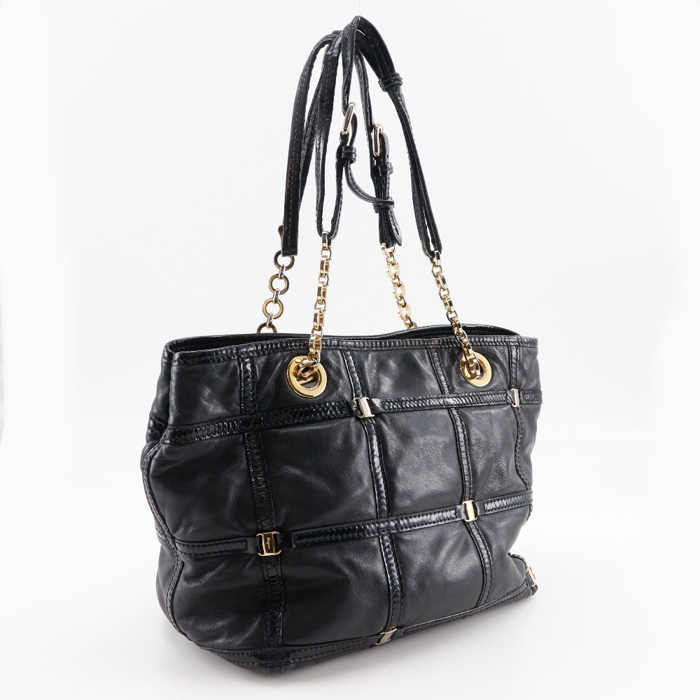 A4可 美品 ルブタン レザー トートバッグ カバタ スパイク