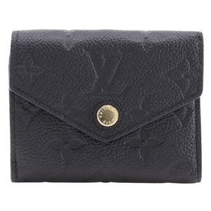 Pre-owned LOUIS VUITTON Monogram Empreinte Tri-fold Wallet, Portefeuille Zoe Empreinte M62935, Monogram Empreinte Noir, Made in France, SP4788 Snap Buttons, Women's.