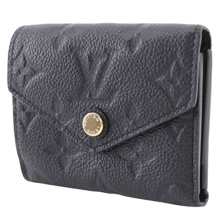 Second-Hand LOUIS VUITTON Monogram Empreinte Tri-Fold Wallet, Portefeuille Zoe Empreinte M62935, Monogram Empreinte Noir, Made in France, SP4788, Snap, Women's.