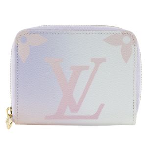 LOUIS VUITTON VUITTON 스프링 인 더 시티 코인 케이스 모노그램 선라이즈 파스텔 지피 코인 퍼스 M81388 모노그램 캔버스 프랑스제 보라색 패스너 Spring in the City 여성【중고】