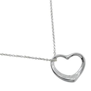 티파니 TIFFANY&Co. 오픈 하트 목걸이 엘사 펠레티 실버 925 하트 약 5.5 g Open heart 여성 【중고】