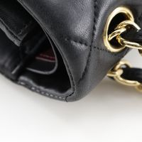 二手香奈兒 Deca Matelasse 30 單肩包,經典大號,雙翻蓋鏈條單肩包,A58600,黑色小羊皮,斜挎包/單肩包,A5 旋鎖,女款