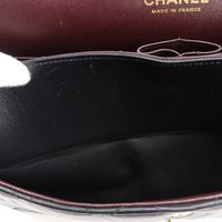 二手香奈兒 Deca Matelasse 30 單肩包,經典大號,雙翻蓋鏈條單肩包,A58600,黑色小羊皮,斜挎包/單肩包,A5 旋鎖,女款