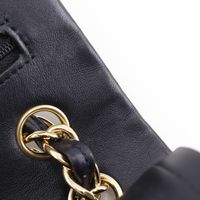 二手香奈兒 Deca Matelasse 30 單肩包,經典大號,雙翻蓋鏈條單肩包,A58600,黑色小羊皮,斜挎包/單肩包,A5 旋鎖,女款