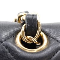 二手香奈兒 Deca Matelasse 30 單肩包,經典大號,雙翻蓋鏈條單肩包,A58600,黑色小羊皮,斜挎包/單肩包,A5 旋鎖,女款