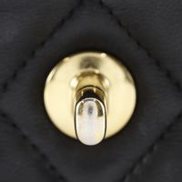 二手香奈兒 Deca Matelasse 30 單肩包,經典大號,雙翻蓋鏈條單肩包,A58600,黑色小羊皮,斜挎包/單肩包,A5 旋鎖,女款