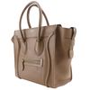 二手CELINE Luggage Micro Shopper 手提包,167793HSC,米色小牛皮。A5 尺寸,拉链开合。女士款。