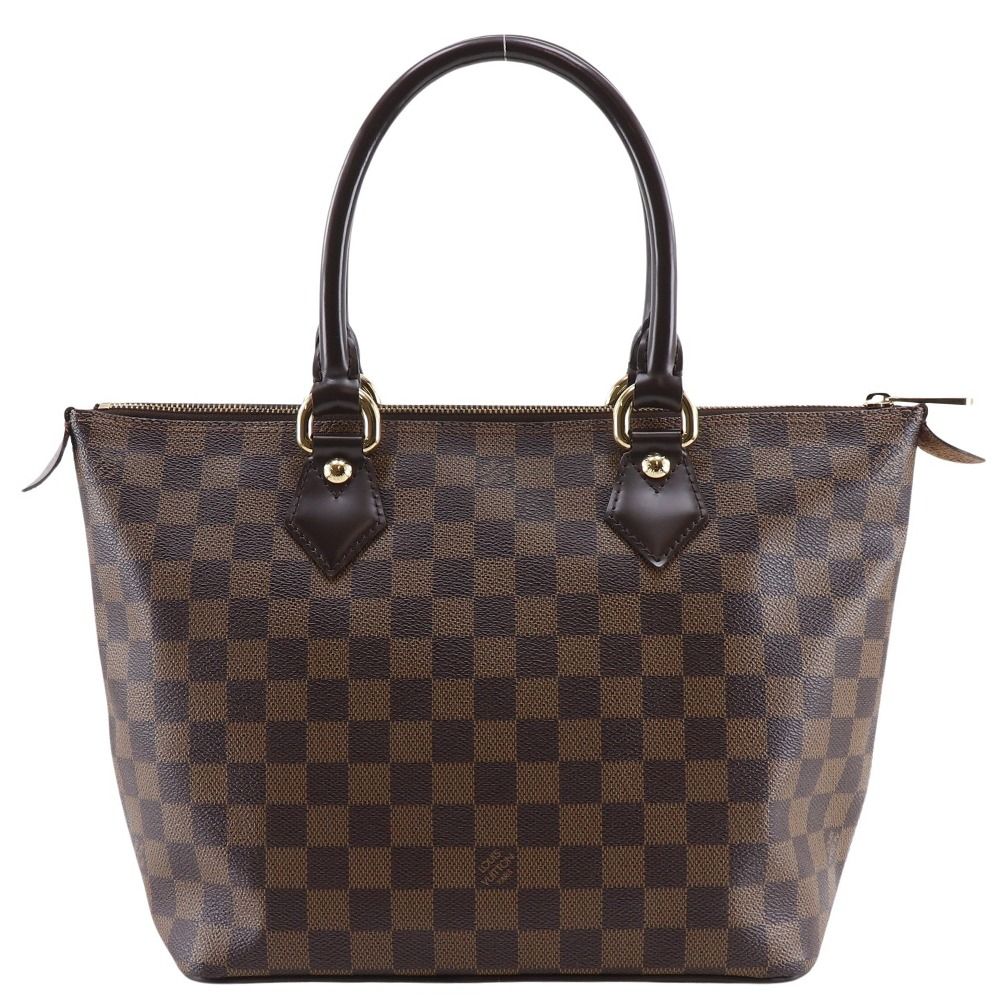 二手LOUIS VUITTON Saleya PM 手提包 N51183,Damier 帆布,2010 年,棕色,VI3170,A5 尺寸,拉鍊式,Saleya PM,女式。