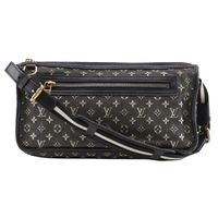 LOUIS VUITTON 캐트린 숄더백 M92334 모노그램 미니 캔버스 느와르 2005년 블랙 TH0055 수제 패스너 Catrain 레이디스【중고】