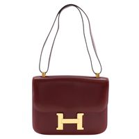 헤르메스 HERMES 콘스탄스 23 숄더백 박스 커프 1981년 ○K 비스듬히 걸어, 어깨걸이, A5 플랩 Constance 23 레이디스【중고】