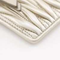 Miu Miu Fragment Case, card case, Matelasse envelope coin case, leather, Pirite zipper, women's [unused]