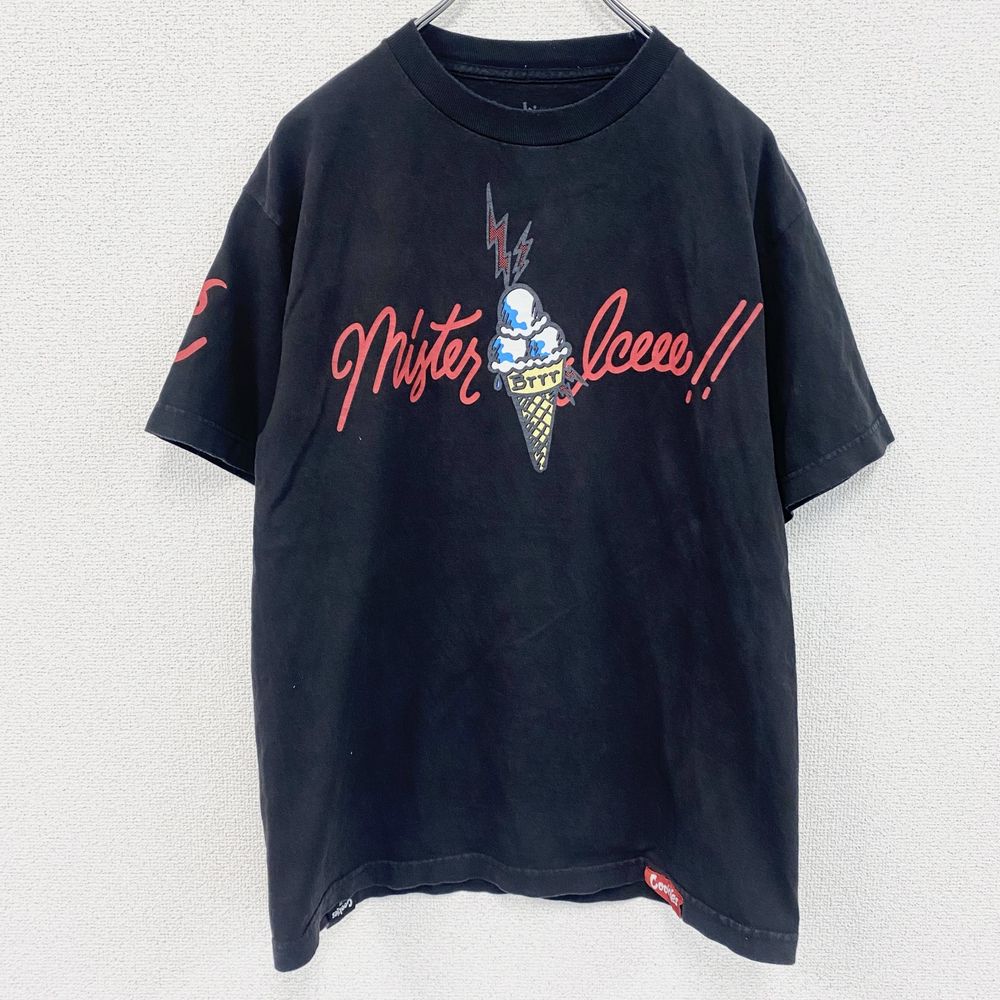 헌 옷 used Cookies 반소매 프린트 T셔츠 아이스크림 블랙 블랙 M사이즈 | 日本二手精品 ｜ 도코데모, image size:1000x1000