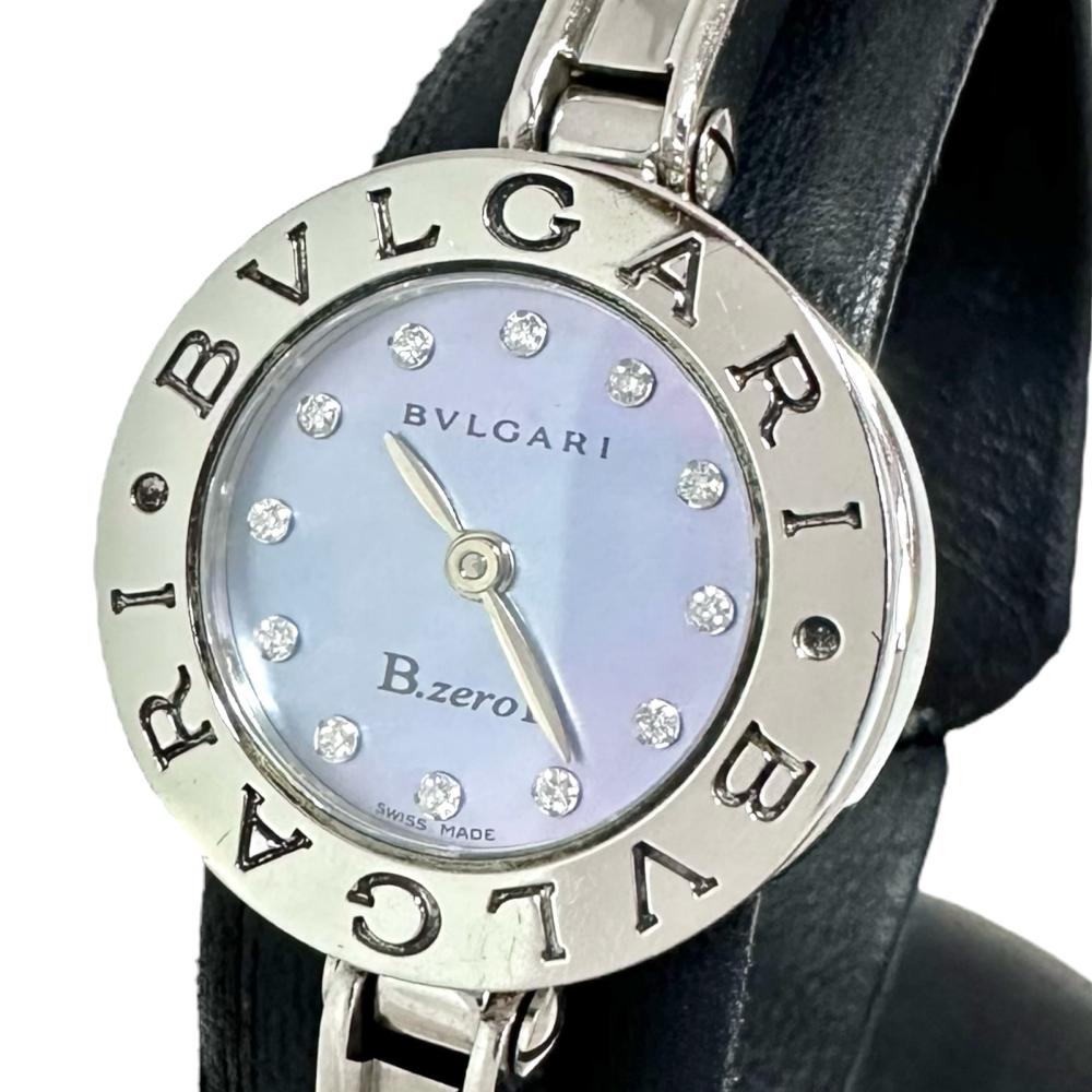 BVLGARI B-ZERO1 BZ22S Bangle, Medium Size, Stainless Steel/Diamond