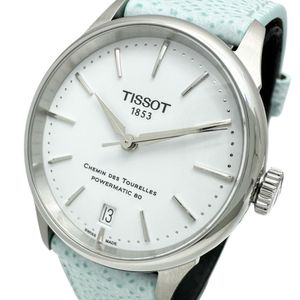 TISSOT Chemin de Tourelles Powermatic 80 T139.207.16.011.00 未使用 不銹鋼 皮革 自動 女士手錶