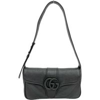 GUCCI/구찌 아프로디테 767226 숄더백 가죽 블랙/블랙 코팅 쇠장식 레이디스