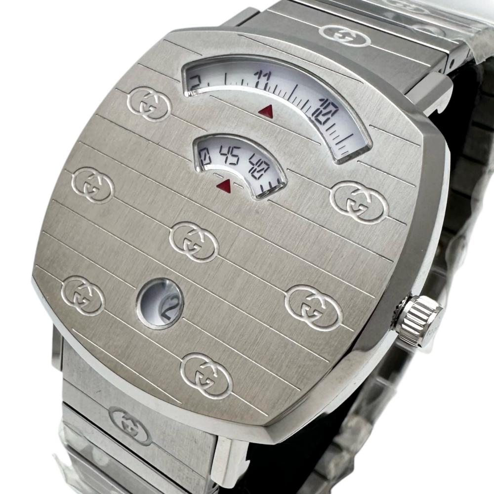 GUCCI Grip 157.4 Stainless Steel Quartz Watch, Silver, Boys | 日本