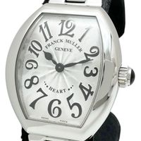 FRANCK MULLER Heart to Heart 5002 S QZ Ladies' Stainless Steel Quartz Watch, Silver Dial and Silver Strap