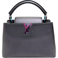 LOUIS VUITTON/ 路易威登 Capucines BB M58593 2-Way 單肩包/手提包 皮革 金屬 黑色 皮革/金屬五金 女款