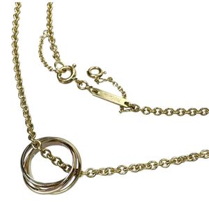 CARTIER Baby Trinity Necklace, 18K Gold/Yellow Gold/White Gold/Pink Gold, 8.7g, 42cm, Women's