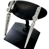 Mizuno Kaoruko Diamond 0.11ct x 2 Earrings in 18K White Gold, 2.7g, for Women